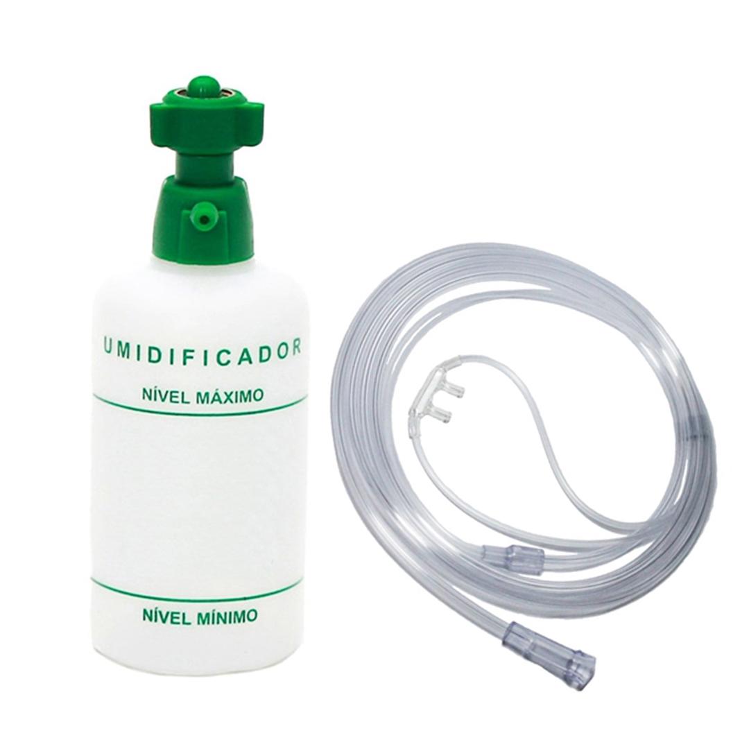 Copo Umidificador Para Oxigênio + Cateter Nasal De Silicone